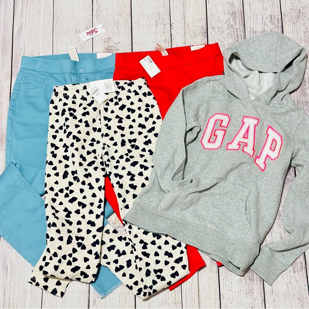 Justice Mid Rise Girl Jeggings & Gap Cozy Legging Sweatshirt Size XL (12)